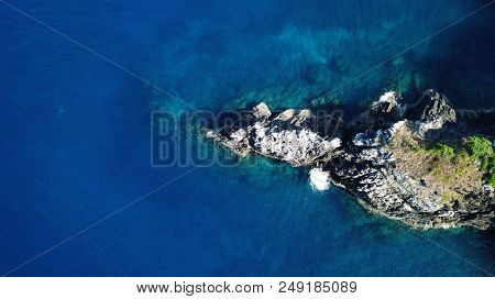 Aerial photo coastine and ocean 