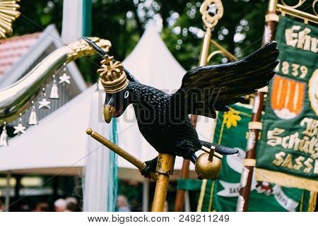 Banners, Standards And Insignia During Marksmen Festival Or Traditional 