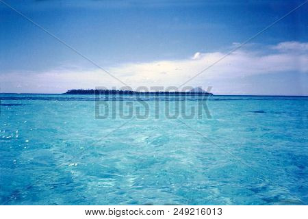 A View Of The Clear Water And Islands In The Haapai Island Group, In The South Pacific Polynesian Ki