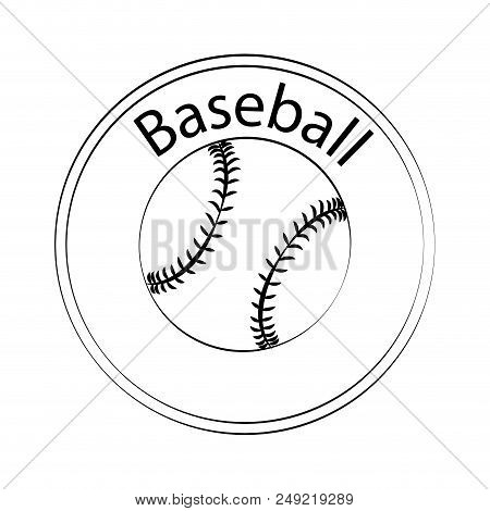 Abstract Basebal Label On A White Background