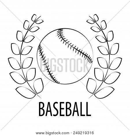 Abstract Basebal Label On A White Background