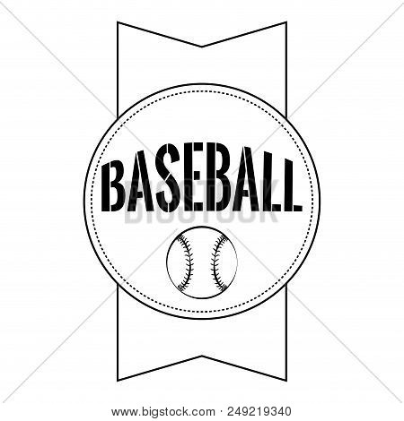 Abstract Basebal Label On A White Background