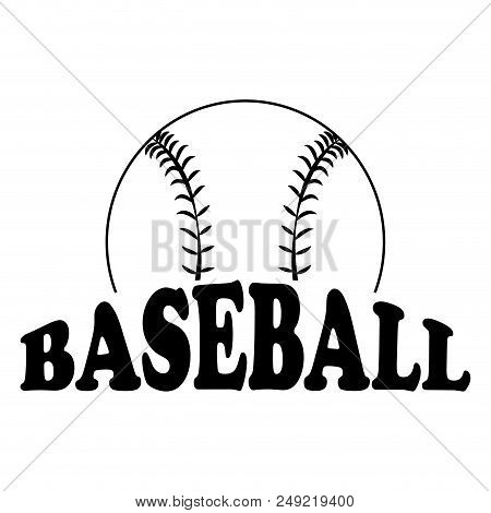 Abstract Basebal Label On A White Background