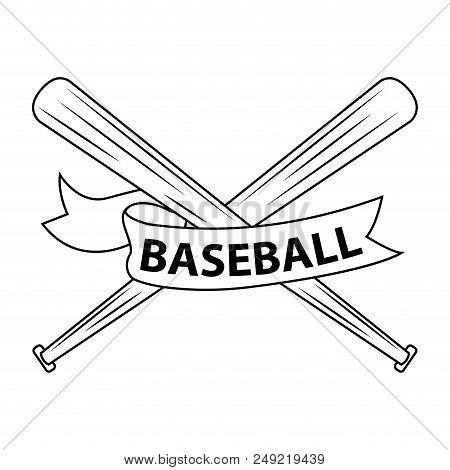 Abstract Basebal Label On A White Background