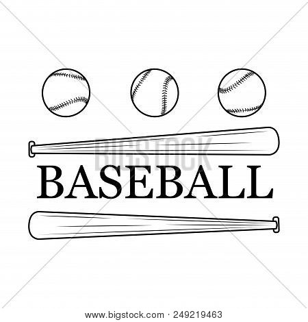 Abstract Basebal Label On A White Background