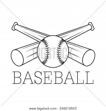 Abstract Basebal Label On A White Background