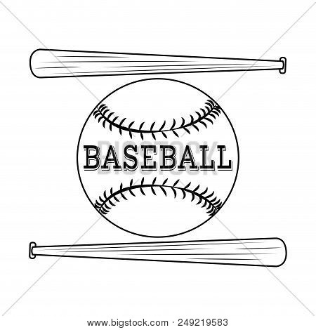 Abstract Basebal Label On A White Background