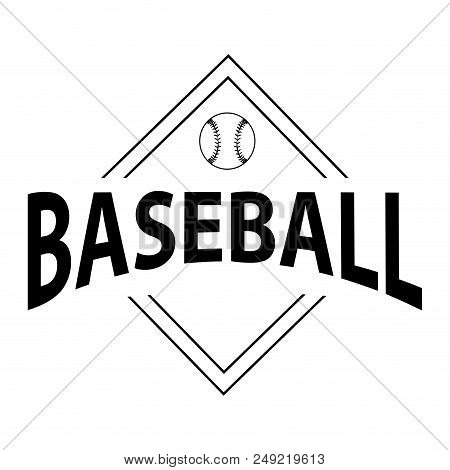 Abstract Basebal Label On A White Background