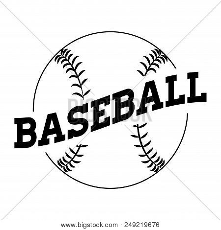 Abstract Basebal Label On A White Background
