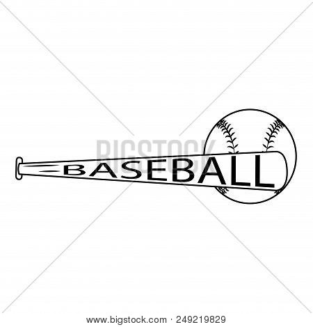 Abstract Basebal Label On A White Background
