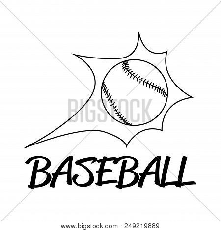 Abstract Basebal Label On A White Background
