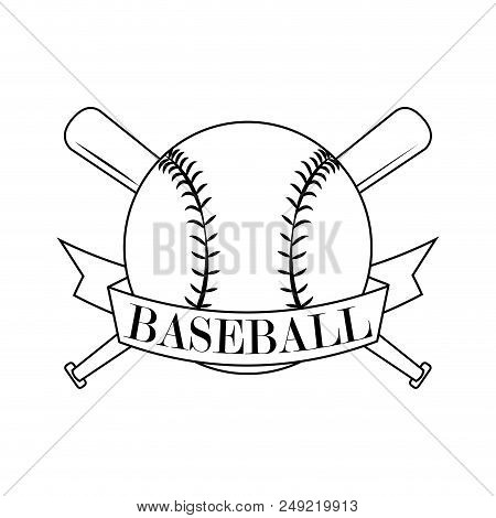 Abstract Basebal Label On A White Background