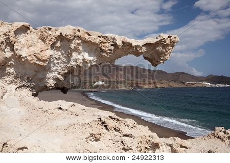 Rock på Cabo De Gata i Spanien