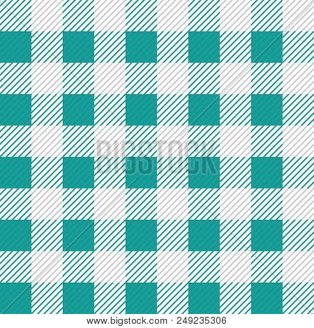 Vector Gingham Seamless Plaid Pattern. Table Cloth