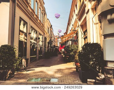 Tbilisi, Georgia - July 10, 2018: Shardeni Street Is A Pedestrian Street In The Old Part Of Tbilisi