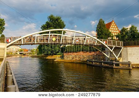 Bydgoszcz, Poland, May 31, 2018: Architecture Of Bydgoszcz City At Brda River In Poland, Poland