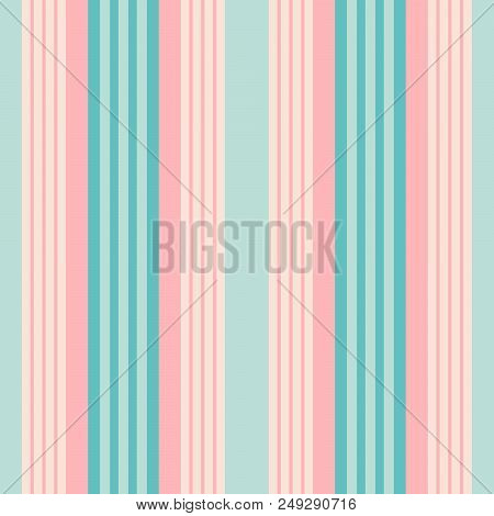 Vertical Stripes Seamless Vector Pattern. Retro Style Print Texture.