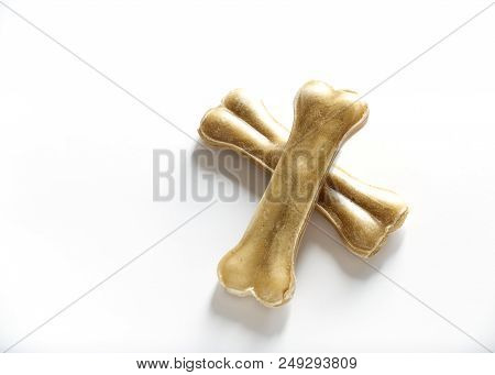 Dog Food Bones Isolated On White