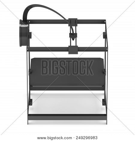 3d Printer Isolated On White Render Illustration