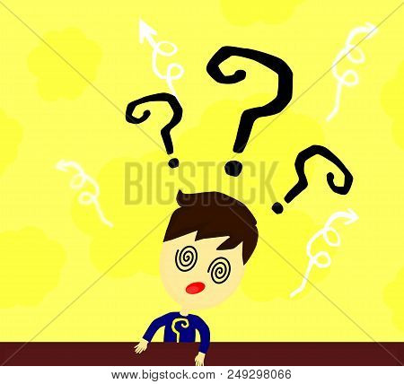 Isolated Confused Child Shrugging Shoulders,confusion Concept Vector