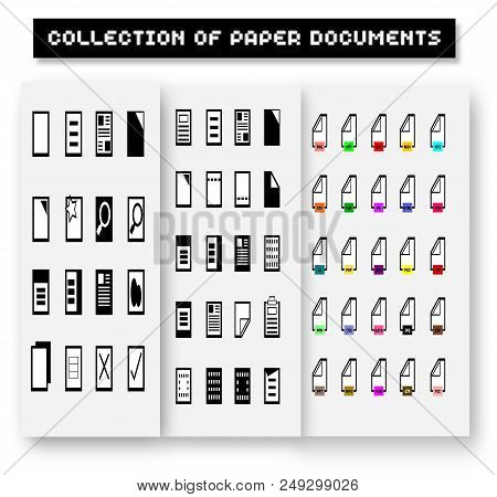Set Of Program File Formats Icons,file Extensions Vector