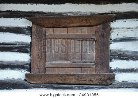 old wooden window of traditional house