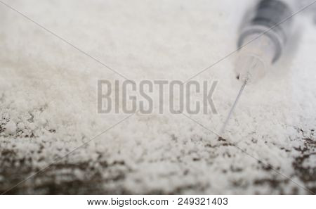 Crime Abstract: The Heroin Drugs Close Up Shot