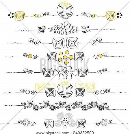 Hand drawing floral decorative ornaments and page decor