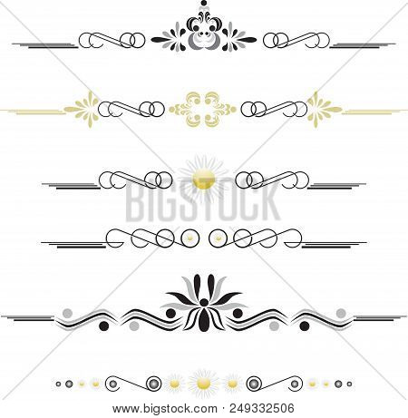 Hand Drawing Floral Decorative Ornaments And Page Decor
