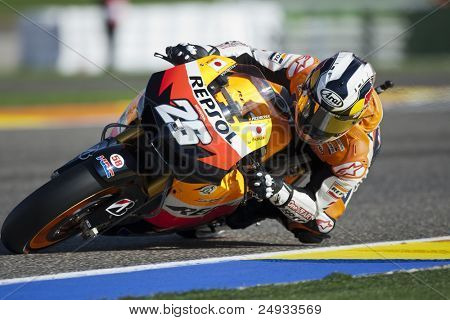 VALENCIA, Espanja - Marraskuu 5: Dani Pedrosa motogp Grand Prix Comunitat Valenciana Ricardo
