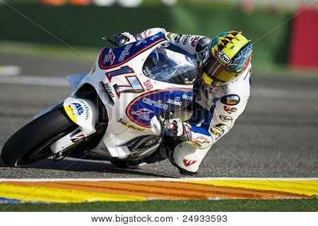 VALENCIA, Hiszpania - 5 listopada: Karel Abraham w motogp Grand Prix Comunitat Valenciana, Ricard