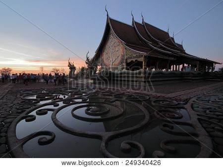 Wat Phuprao ,ubonratchathani,thailand. Buddhist Art Style In Thailand.
