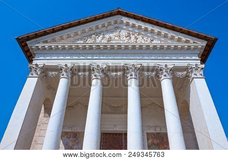Maser, Italy - May 8, 2011: The Temple Of Villa Barbaro, Architect Andrea Palladio