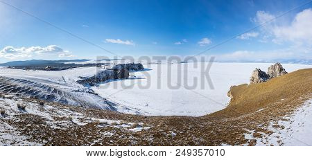 View Of Lake Baikal In Winter, The Deepest And Largest Freshwater Lake By Volume In The World, Locat