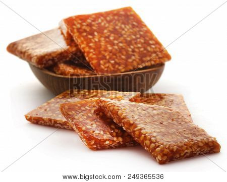 Sesame Caramel Candy Very Popular In Indian Subcontinent