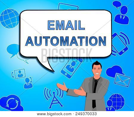 Email Automation Digital Marketing System 2D Illustration
