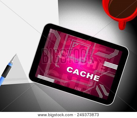 Browser Cache Webpage Offline Memory 2D Illustration