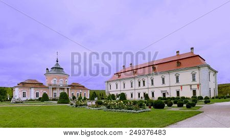 Panoramic View Of The Garden Of Castle In Zolochiv, Ukraine June 02 2018.