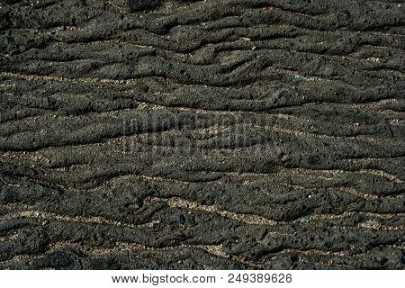 Black Background, Texture, Lava, Pattern. Nature Abstract