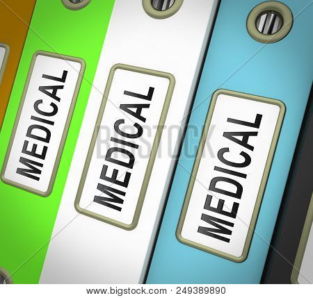 Big Data Medical Health Database 3D Rendering