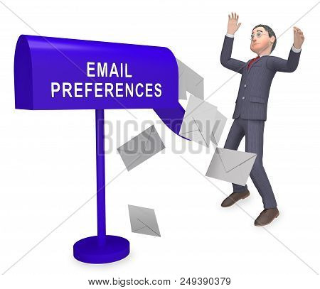 Email Preferences Mailbox Profile Settings 3D Rendering