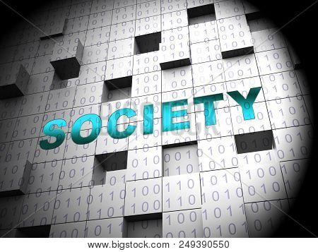 Iot Society Internet Of Things Group 3D Rendering