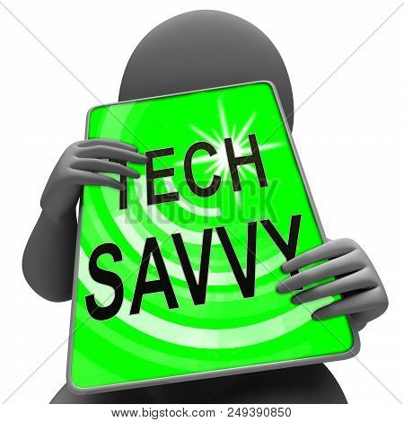 Tech Savvy Digital Computer Expert 3D Rendering