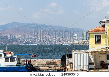 Landscape Shoot And A Dock With Some Boats And Yellow Building