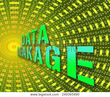 Data Leakage Information Flow Loss 3D Illustration