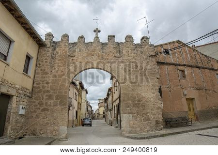 Penaranda De Duero, Burgos, Spain April 2015:  View Of One Of The Streets Of The Village Of Penarand