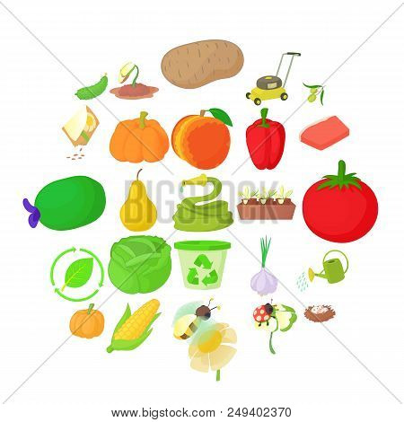 Arboriculture Icons Set. Cartoon Set Of 25 Arboriculture Vector Icons For Web Isolated On White Back