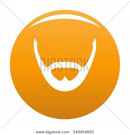 Beard And Whiskers Icon. Simple Illustration Of Beard And Whiskers Vector Icon For Any Design Orange