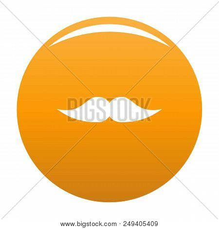 Movie Whiskers Icon. Simple Illustration Of Movie Whiskers Vector Icon For Any Design Orange