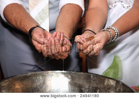 Hands With Oil